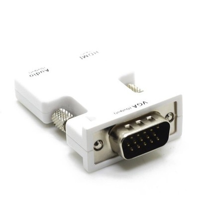 HDMI to VGA Adapter w/ Audio Female HDMI to Male VGA Converter Laptop PC To TV;;