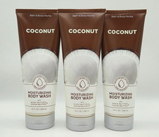 3 Bath Body Works Moisturizing Body Wash Coconut 10 fl oz