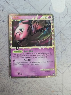 Signed Mew (Prime) 97/102 Triumphant Holo Authentic Signed By jason klaczynski