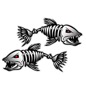 Decals, 5 In - Fishbone Stickers Fo...