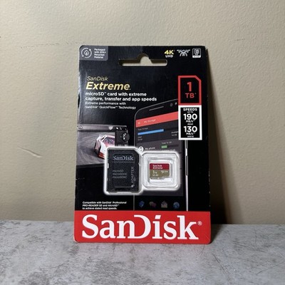 SanDisk 1TB Extreme Memory 1 TB Micro SD SDXC MicroSD Class 10