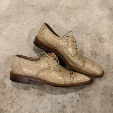 Vintage Mauri City Slicker Mens SZ 9 Exotic Alligator Oxford Dress Shoes *STAINS