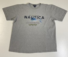 Vintage Nautica Deep Sea Fishing T Shirt Sz XL Sailing Made In USA Preppy 90s