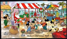 Dominique 1988 Mi. Bl.140-141 Bloc Feuillet 100% Neuf ** Noël Disney, Mickey Mou