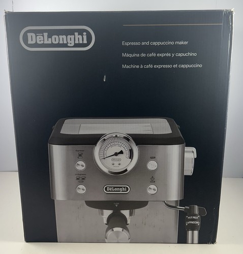 DE'LONGHI - CLASSIC EXPRESSO MACHINE - EDELSTAHL - EM450M - NEU Open Box! - Bild 1 von 8