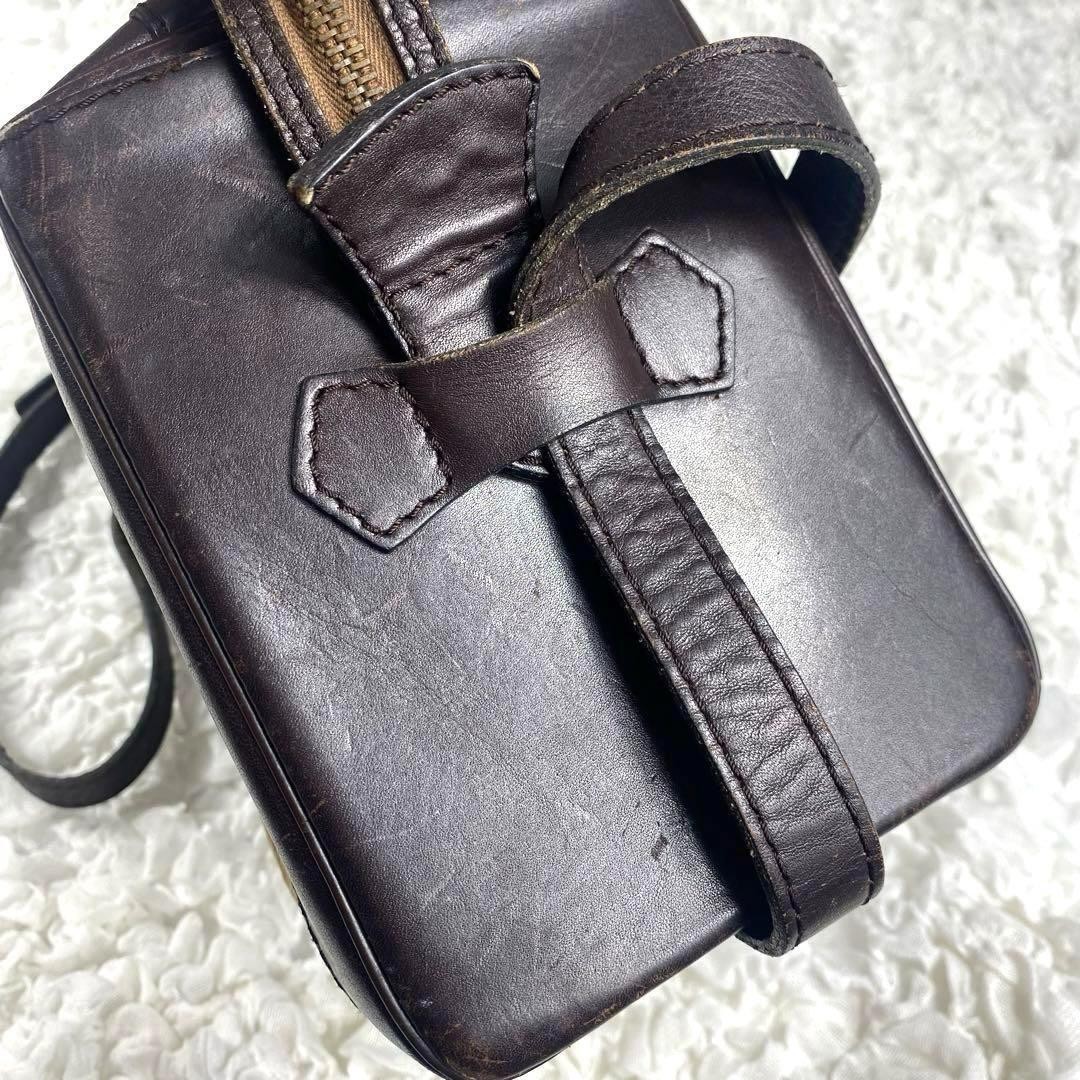 Christian Dior Shoulder Clutch Bag Canvas Leather Brown Beige Authentic thumbnail 13