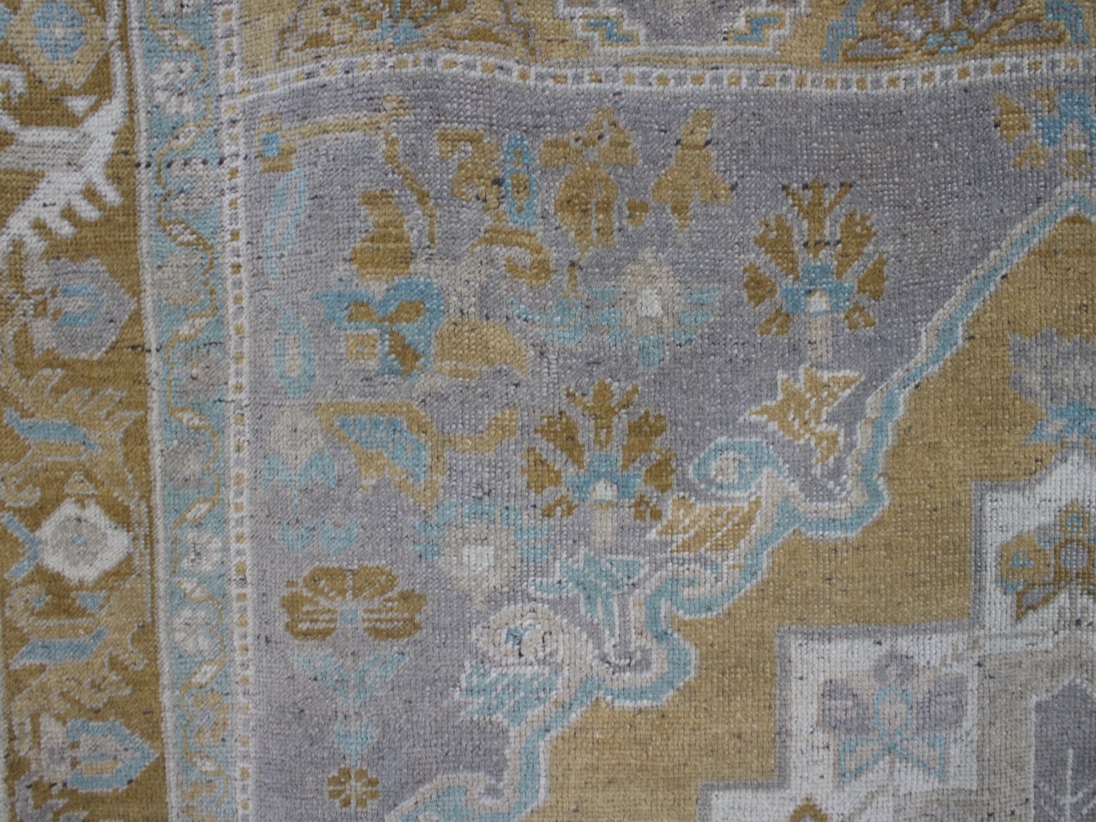 6x8 Turkish Handmade Rug Orange Blue Geometric 5.8x8.0 ft