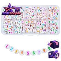 Zahlenperlen 500 StüCk Mix 0-9 4X7Mm Bunte Spacer Perlen FüR Schmuckherstellung