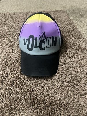 Volcom ham & cheese Gradient Logo Trucker Hat - Yellow Purple Gray Black