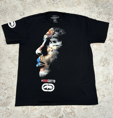 VINTAGE ECKO UNLTD. Miguel Cotto Boxing Shirt   Men's Large- Double sided
