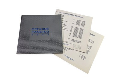 Panerai Uhrenkatalog Katalog 2000 mit Preisliste in Yen Japanisch PAA00173