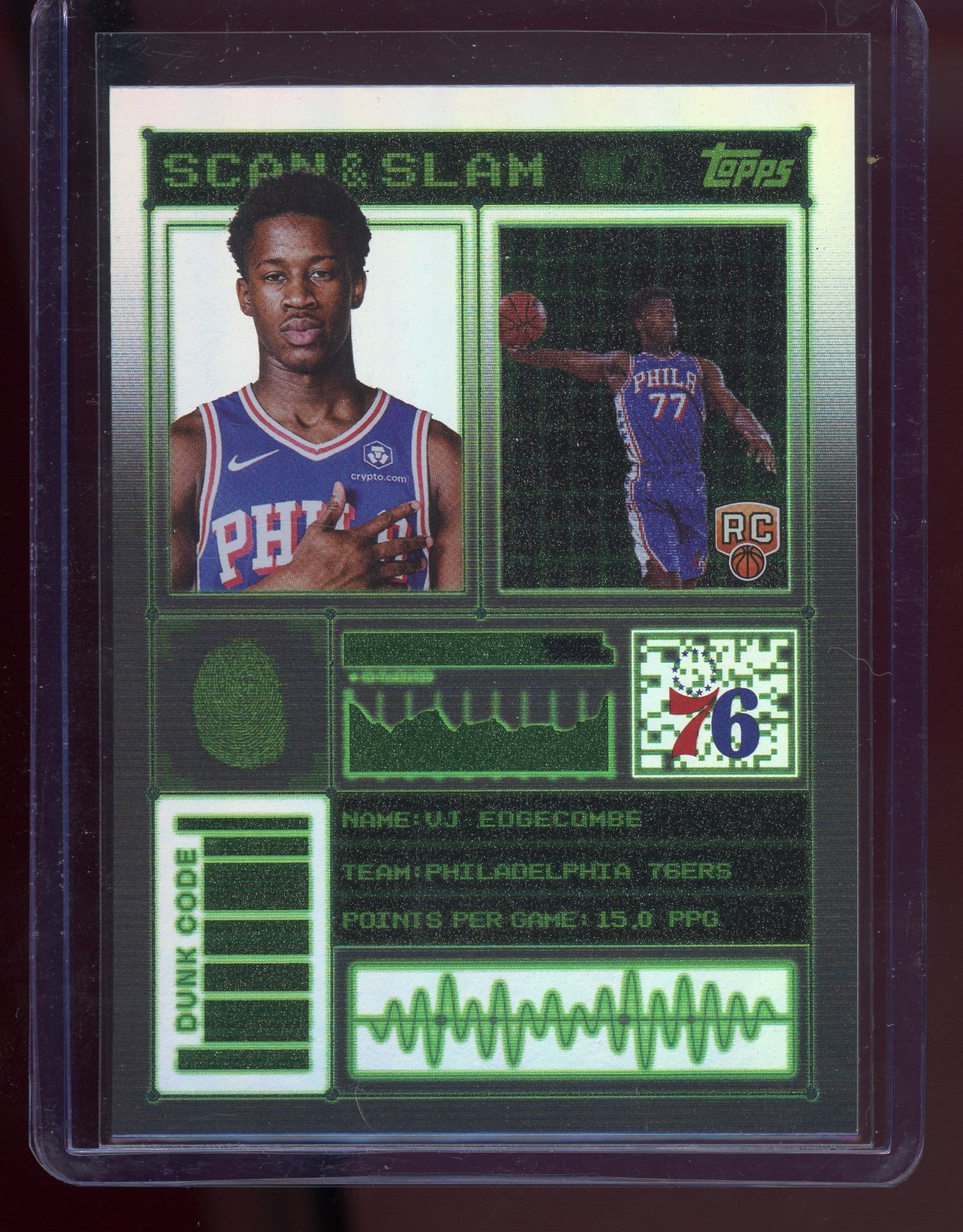 2025-26 Topps - Scan and Slam VJ Edgecombe #SS-28 (RC)