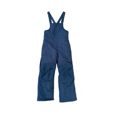 Lands End Kids Ski Snow Bibs Bibbed Navy Blue Overalls Winter Size 8