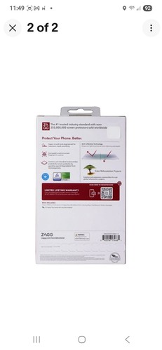 ZAGG Invisible Shield Fusion XTR2 Eco Screen Protector for Samsung Galaxy S23 - Zdjęcie 2 z 2