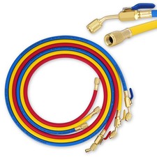 3 Pack 29986 Plus II 1/4" HVAC Refrigerant Hose Set 72" Low Loss Hoses for R410A