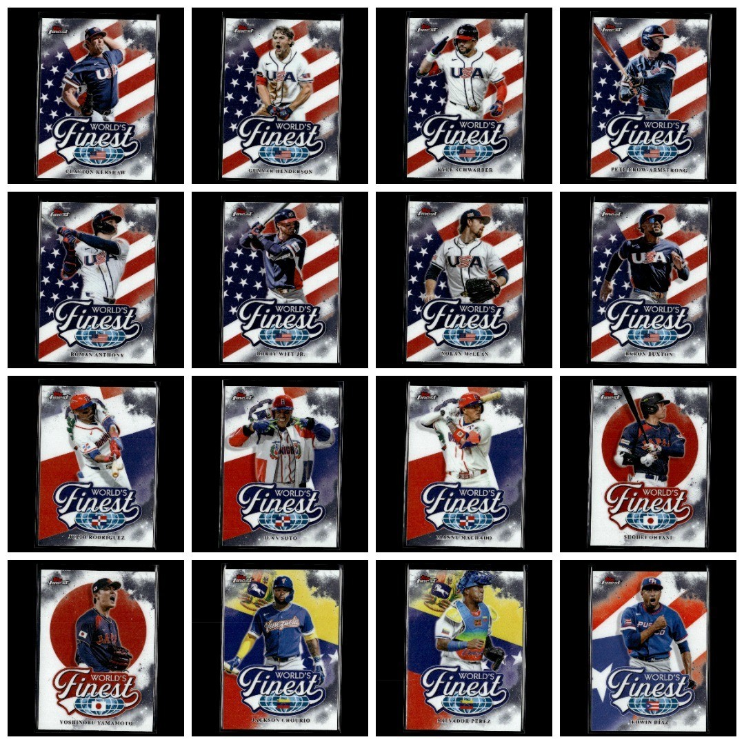 2026 Topps Finest World's Finest Inserts WBC Various Players Available