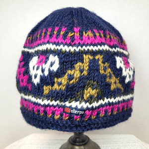 Sherpa‎ Adventure Gear Beanie Womens OS Purple Lambswool Crochet Hat Snowfall Tunisian Crochet Hat Kit - Twice Sheared Sheep main image 4