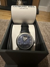NEW! Raymond Weil Maestro Auto Open Heart Watch, Blue Dial. Box & tags rrp £1350