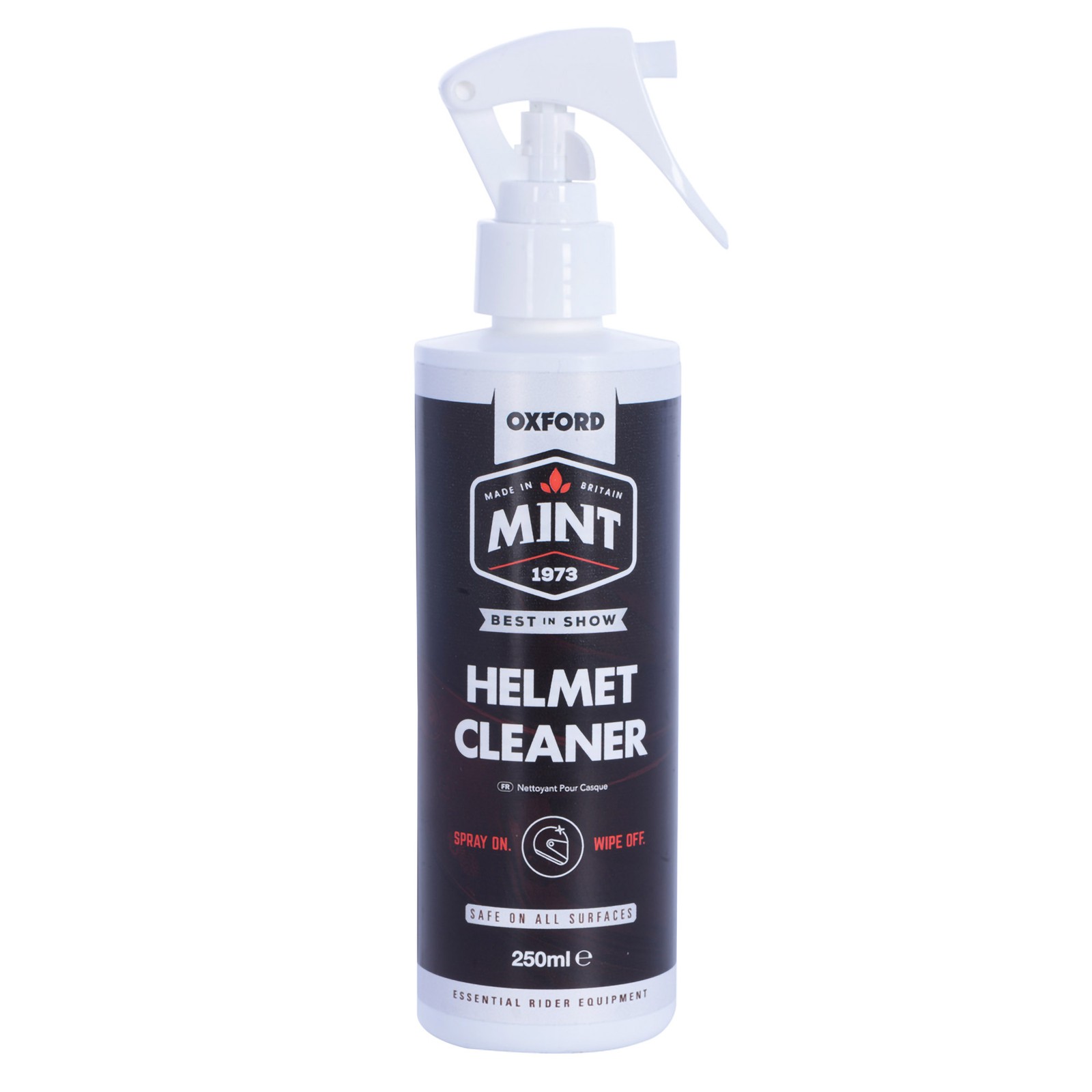 Oxford Mint Motorbike Helmet & Visor Cleaner, 250ml - Quick Dry / Alcohol Free