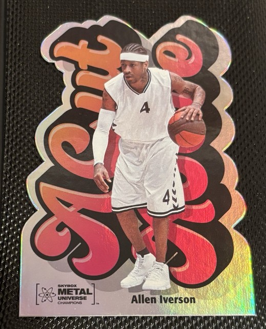 2021 Skybox Allen Iverson “a Cut Above” Metal Universe Refractor Die Cut