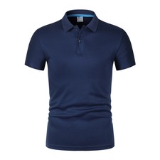 2025 Men's Casual Polo Shirt Solid Color Multi Color Optional Sports T-shirt Qui