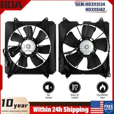 Radiator Cooling Fan Assembly Set For 2013-2017 Honda Accord Left Right Coupe #