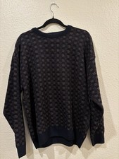 Towncraft Blue Acrylic Sweater Vintage 1990s Unisex Size Large