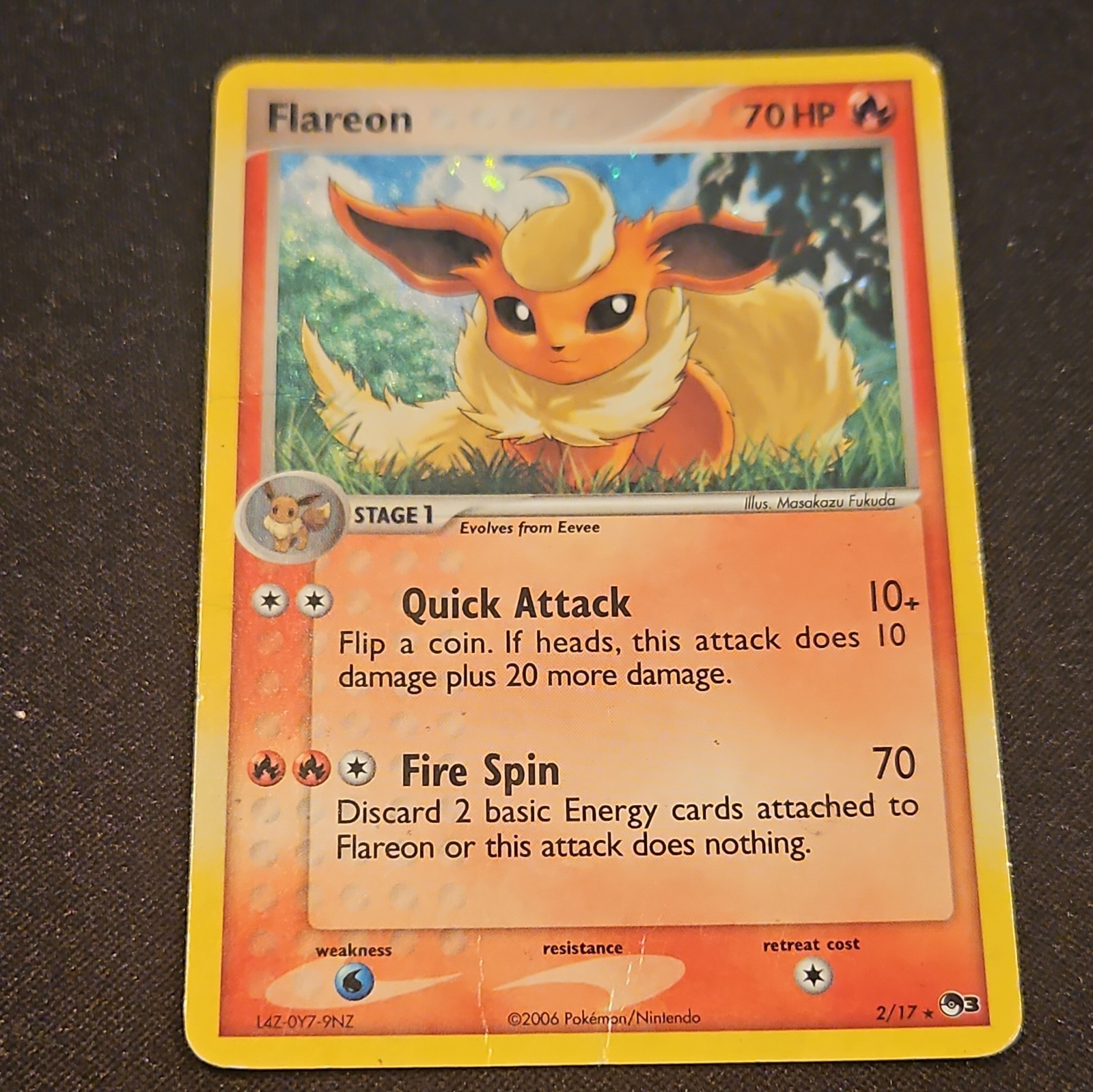 Flareon  2/17 Holo - 2006 Pokemon Card Pop Series 3 HP