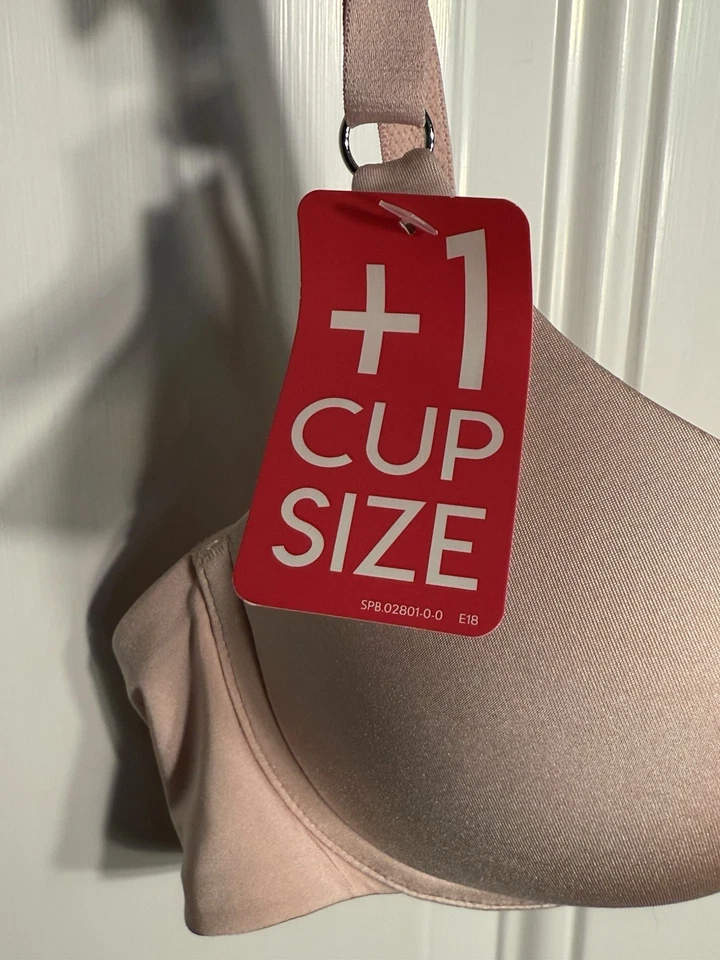 Sujetador push up convertible Lily of France para mujer talla 36B nuevo con etiquetas color rosa Foto 4 de 4