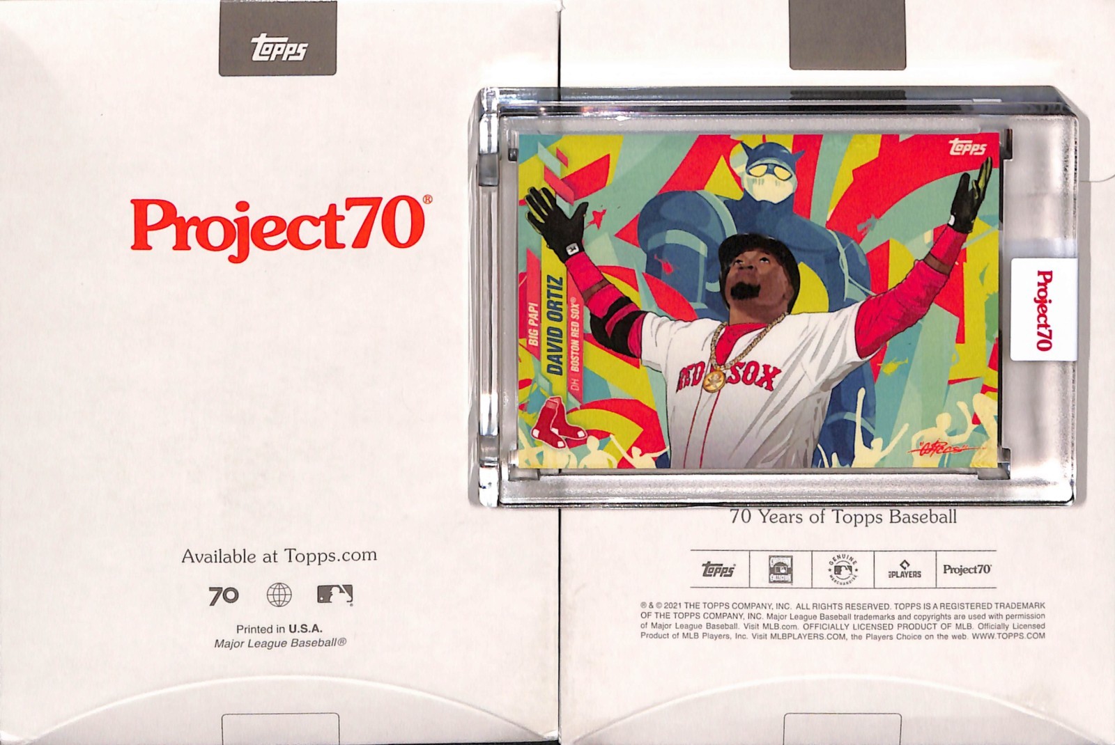 2021 TOPPS PROJECT 70 #247 2020 DAVID ORTIZ - BOSTON RED SOX - QUICCS