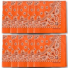 Premium Soft Cotton Designer Bandanas Pack for Men and Pack of 10 Orange Slice