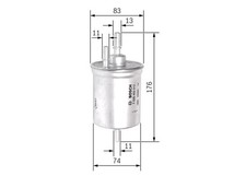 BOSCH F026403012 Fuel Filter In-Line Fits Audi A4 A6 A6 Allroad A8 R8 Seat Exeo