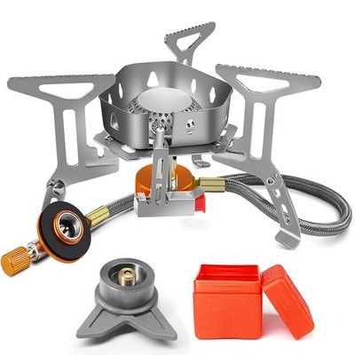Camping Stove 3500W, Windproof Gas Camping Stove with Piezo Ignition Foldable Gas...