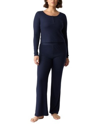 Gap Long Sleeve Top Navy Uniform Ribbed Design, M