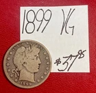 1899 Barber Silver Half Dollar (VG) Very Good Condition!  ENN Coins