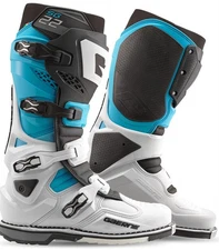 Gaerne SG22 LE Mens MX Offroad Boots Black/White/Light Blue