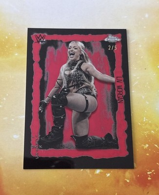 2025 Topps Chrome WWE x Cactus Jack Festival Fury Liv Morgan Red /5