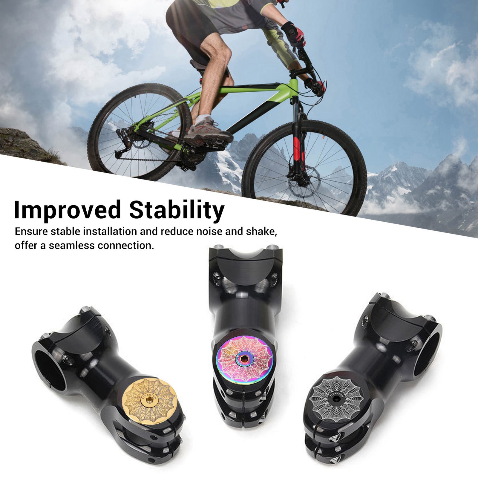 Bike Headset Top Cap 28.6mm Bike Headset Stem Cover For Mountain Bike