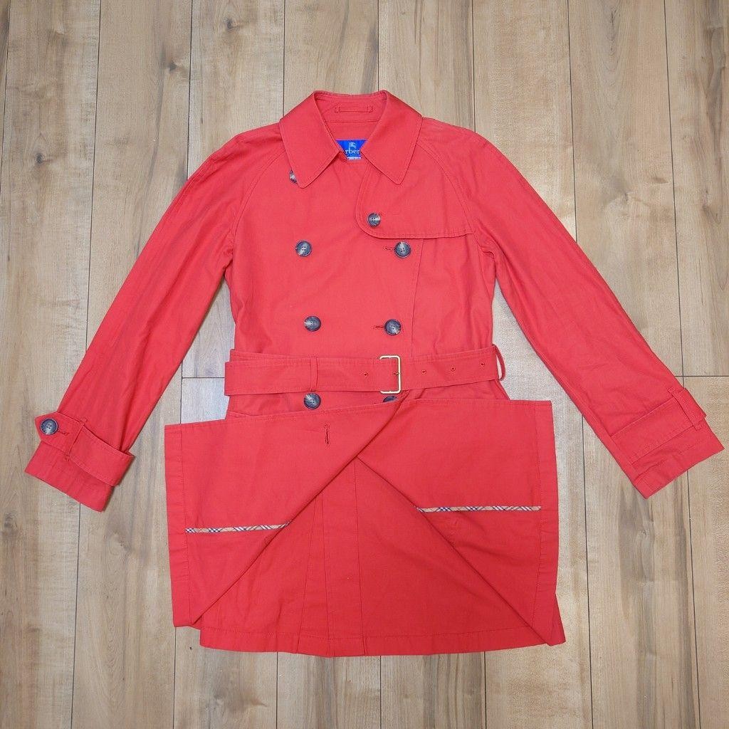 Vintage Burberry's Blue Label Trench Coat Red Mid US S Japan thumbnail 14