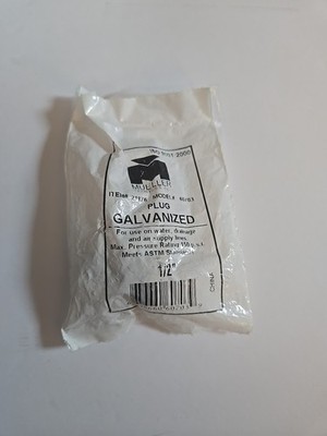 **NEW** Mueller Item 21876 Model 60703 Galvanized Steel Close Nipple 1/2''