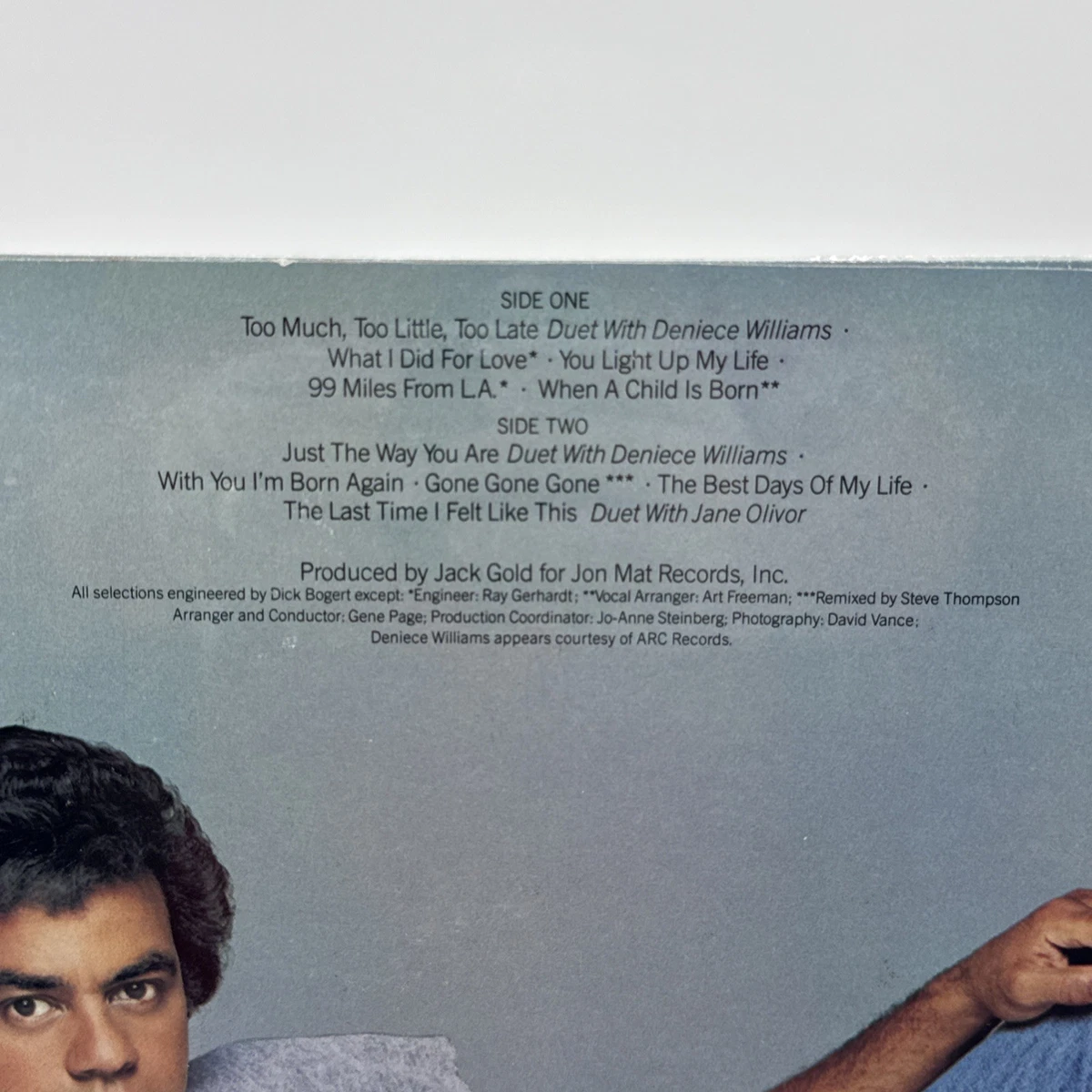 Johnny Mathis The Best Of Johnny Mathis 1975-1980 LP Columbia Records New & Seal