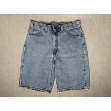 Vintage 90s Levi s 550 Relaxed Fit Orange Tab Denim Jean Shorts 33