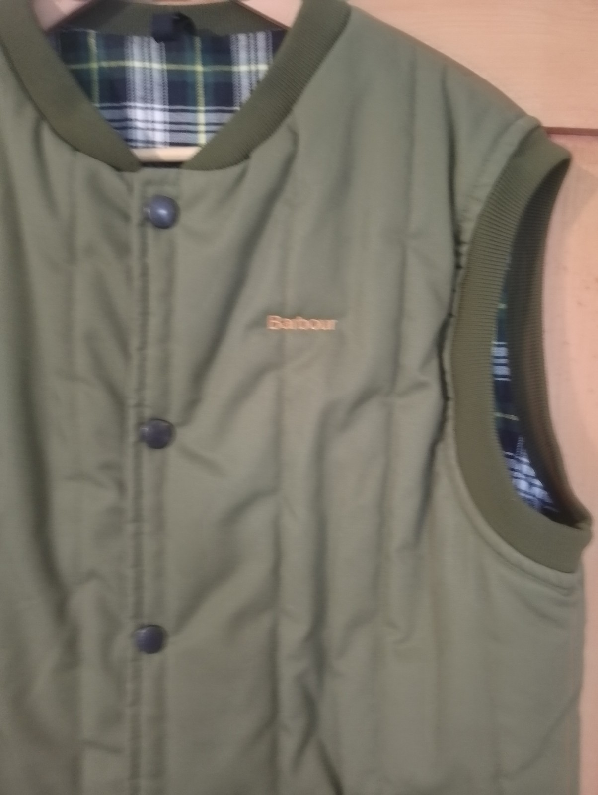 Barbour Men's Trekker Padded Gilet Medium Green Waist Coat Body Warmer Jacket M image 2