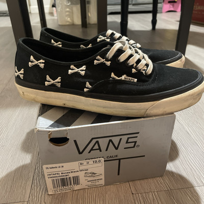 Vans Vault OG Authentic LX WTAPS Bones/Black Mens 10 