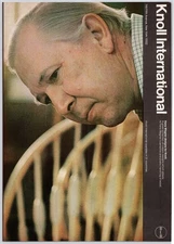 Knoll International Hans Wegner Chair Vintage Print Ad 1970