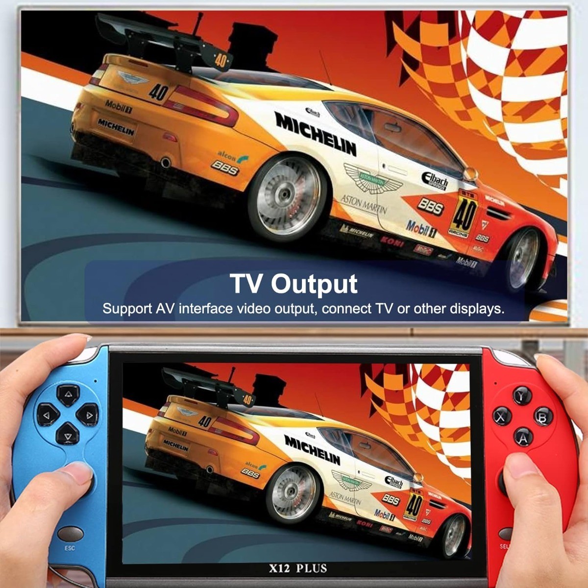 Offerta Console X12 Plus 7 Pollici Retro Game 15000 Giochi MP5