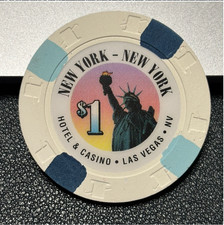 $1 NEW YORK CASINO CHIP  POKER CHIP LAS VEGAS NEVADA GAMBLING TOKEN