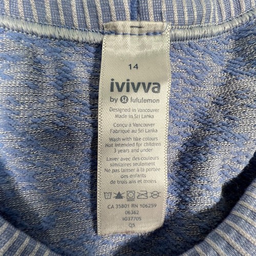 Ivivva by Lululemon Fly Tech Swiftly T Shirt Girls 14 Periwinkle Short Sleeve - Picture 2 of 6