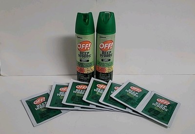(2) OFF! Deep Woods 25% DEET Insect Repellent 4oz  Aerosol mosquito tick chigger