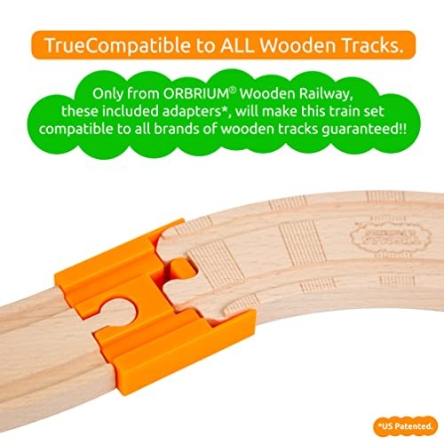 Paquete de expansión de vía de tren de madera de 56 piezas con madera Thomas compatible con túnel - Imagen 4 de 4